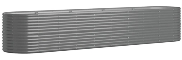 vidaXL Hochbeet Verzinkter Stahl 368x80x68 cm Grau 318964