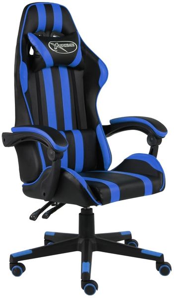 vidaXL Gaming-Stuhl Schwarz und Blau Kunstleder [20518]