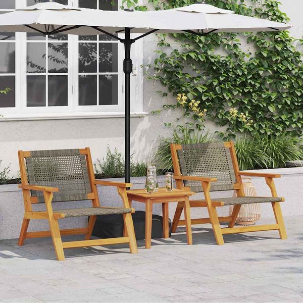 vidaXL gartenmöbel 2 pcs Grau 67 x 78 x 73 cm Massivholz Akazie 367828