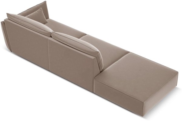 Micadoni Sofa Kaelle 4-Sitzer Links Samt Cappuccino Bild 2