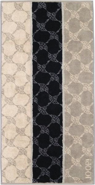 JOOP! Handtuch Cornflower Stripes Frottierkollektion - Walkfrottier Grau 50x100cm