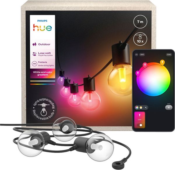 Philips Hue Festavia Globe Outdoor Lichterkette 7 m EU