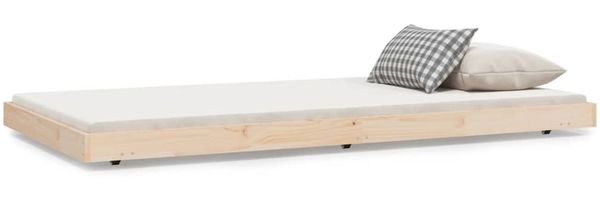 Einzelbetten, Betten für Erwachsene, Massivholzbett ohne Matratze 80x200 cm Kiefernholz de3387