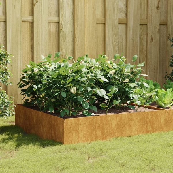vidaXL Hochbeet 100x100x41 cm Cortenstahl 824516