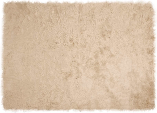 vidaXL Kunstschaffell Teppich Tafalla Beige 160 x 230 cm Polyester 42021484