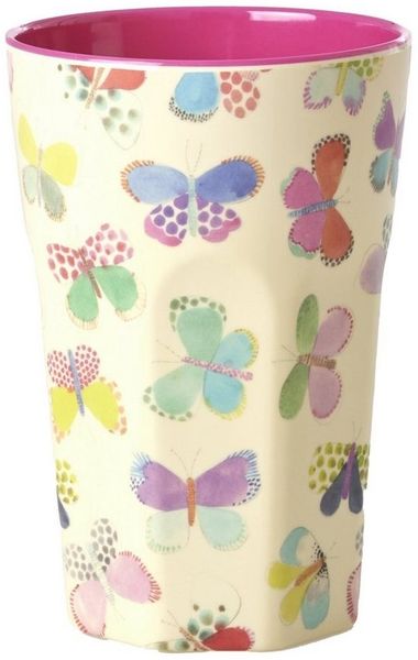 rice Becher Rice Trinkbecher aus Melamin Butterfly Schmetterling tall