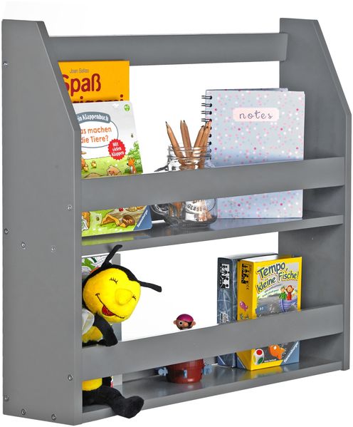 Regal Wandregal Hängeregal Bücherregal Holzregal Holz Grau Bild 6