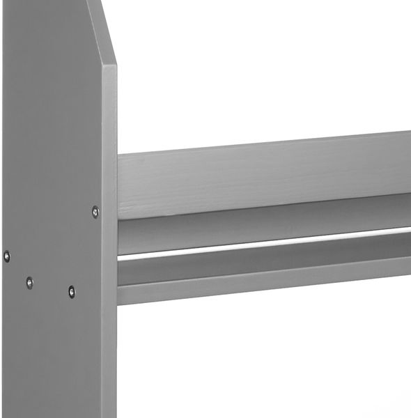 Regal Wandregal Hängeregal Bücherregal Holzregal Holz Grau Bild 8