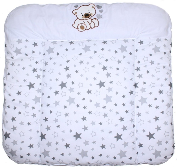 Primawela Wickelauflage Baby Wickeltischauflage Auflage für Wickeltisch- Bärchen mit Herzen