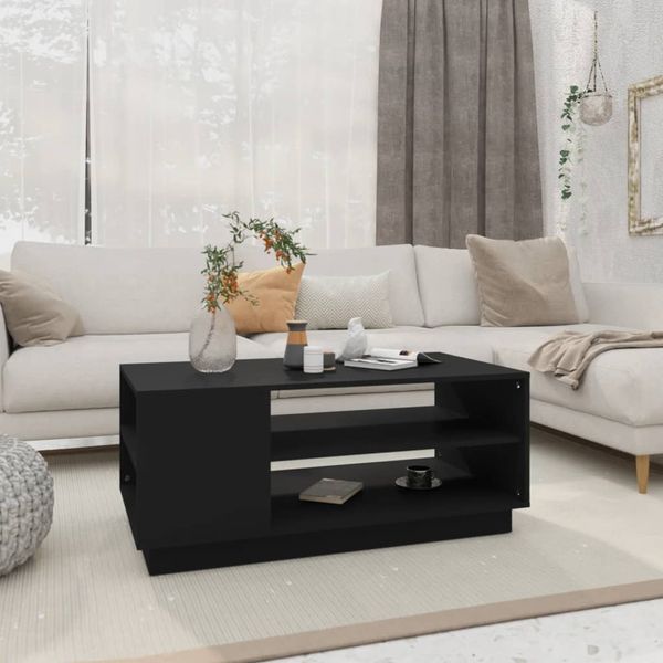 vidaXL Couchtisch Schwarz 102x55x43 cm Holzwerkstoff 810281