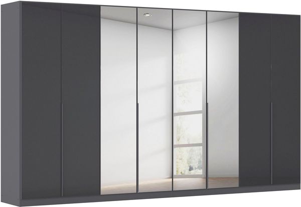 OTTO home Drehtürenschrank Kleiderschrank Kleiderschränke Schrank Garderobe AGORDO mit Glasfront (in zwei Griff-Farben, Breiten 91-405 cm) durchdachte Innenausstattung, in 8 Breiten und 2 Höhen MADE IN GERMANY