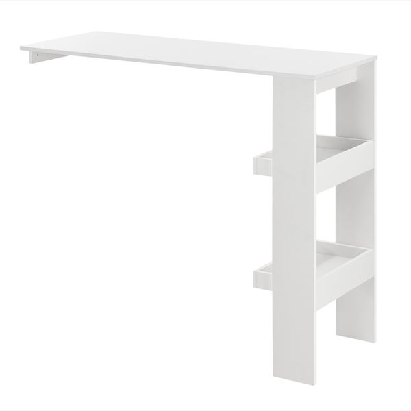 Bartisch Bromölla 120x45x106 cm Weiß en. casa