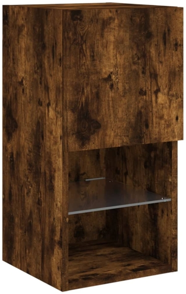 vidaXL 8-tlg. Wohnwand mit LED-Beleuchtung Räuchereiche Holzwerkstoff 3216594 Bild 9