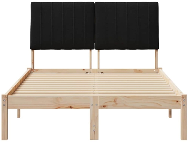 vidaXL Bettrahmen mit Kopfteil Braun 120 x 200 cm Massives Kiefernholz 878891 Bild 4