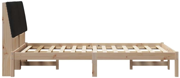 vidaXL Bettrahmen mit Kopfteil Braun 120 x 200 cm Massives Kiefernholz 878891 Bild 5