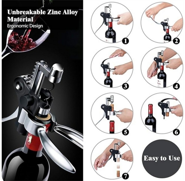autolock Weinflaschenöffner Korkenzieher Wein Flaschenöffner, für alle Arten von Korken Bild 2