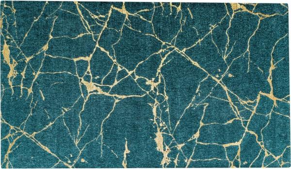 riess-ambiente Teppich MARBLE 240x160cm grün / gold, rechteckig, Höhe: 8 mm, Wohnzimmer · Flachgewebe · Marmor-Optik · Modern Design Bild 1