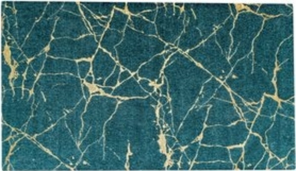 riess-ambiente Teppich MARBLE 240x160cm grün / gold, rechteckig, Höhe: 8 mm, Wohnzimmer · Flachgewebe · Marmor-Optik · Modern Design Bild 6