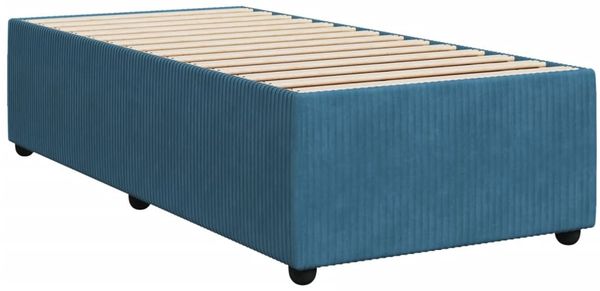 vidaXL Boxspringbett mit Matratze Blau 100x200 cm Samt 3289978 Bild 9