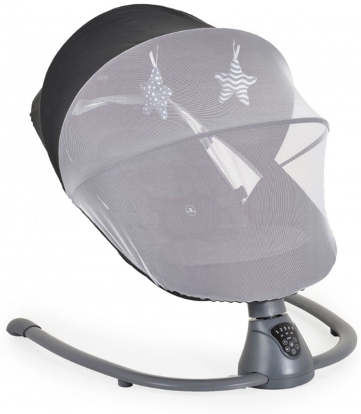 Cangaroo Babywippe elektrisch Zara Schaukelfunktion, Musik, Timer, Moskitonetz schwarz Bild 1