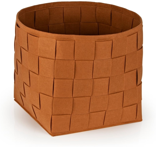 N8WERK Aufbewahrungskorb Filz 40cm rostbraun