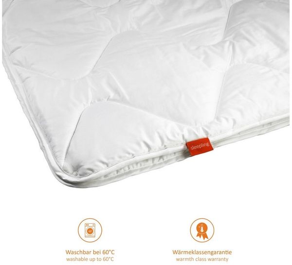 sleepling Microfaserbettdecke Basic 100, Füllung: 100% Polyester, für Allergiker geeignet, hergestellt in der EU Bild 2