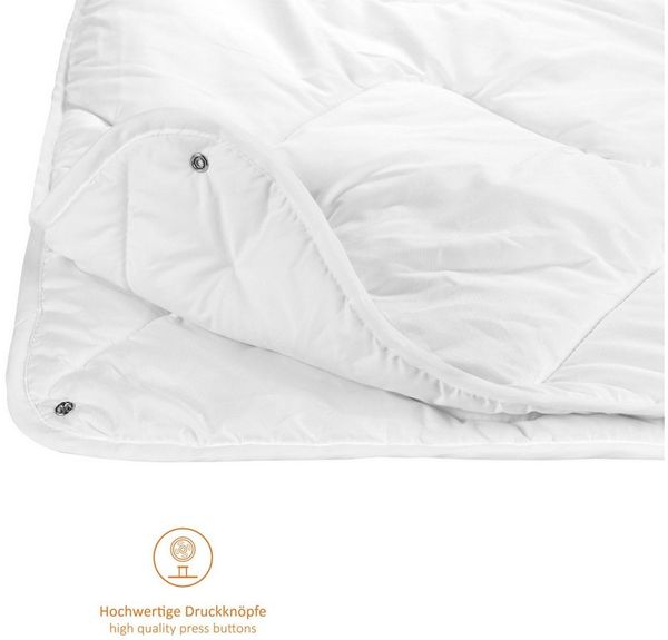 sleepling Microfaserbettdecke Basic 100, Füllung: 100% Polyester, für Allergiker geeignet, hergestellt in der EU Bild 3