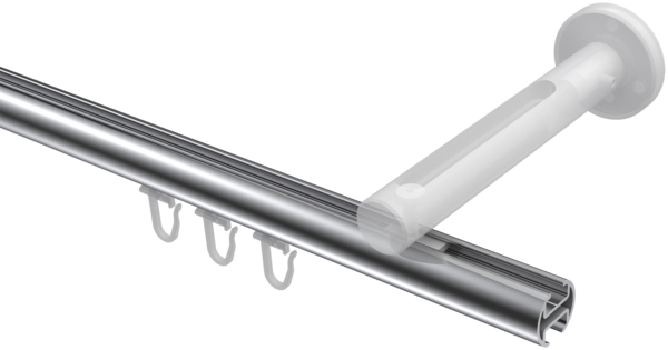 Innenlauf-Gardinenstangen-Set Siteno Savio 100 cm, 1-läufig, 20 mm Ø Chrom Bild 3