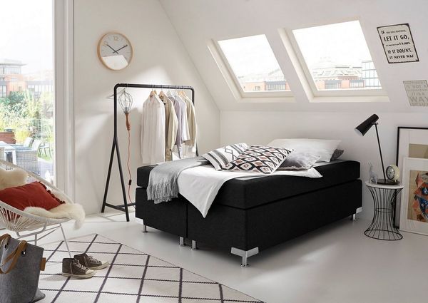 Westfalia Schlafkomfort Boxspringbett Holland, ohne Kopfteil, frei im Raum stellbar