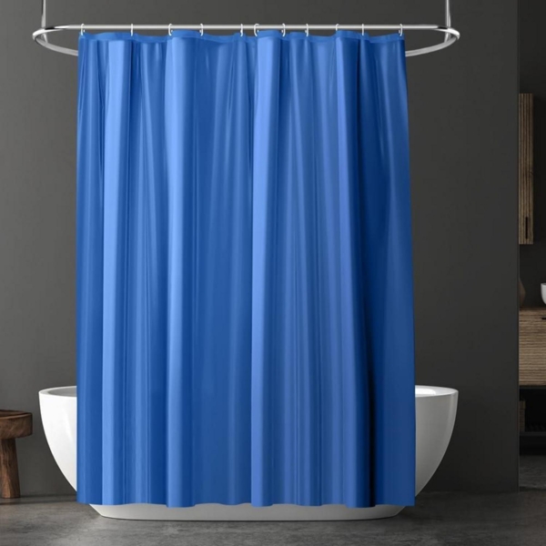 Duschvorhang Anti-Schimmel PEVA 180x180 cm Wasserdicht Navy Blau