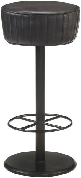 vidaXL Barhocker Schwarz Echtleder 321872