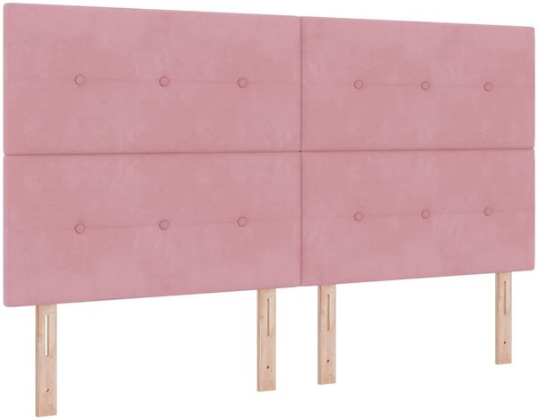 vidaXL Boxspringbett mit Kopfteil Rosa 180 x 200 cm Samt 3344962 Bild 6