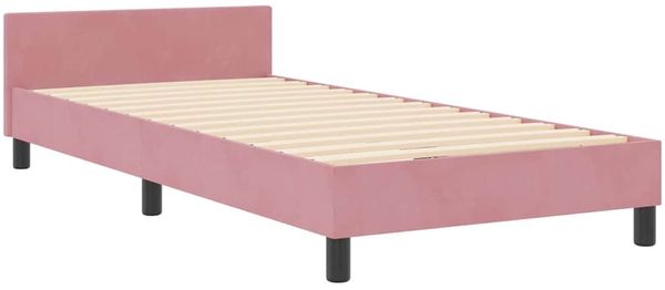 vidaXL Boxspringbett mit Kopfteil Rosa 180 x 200 cm Samt 3344962 Bild 4