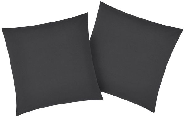 OTTO home Kissenbezüge Luisa, (2 Stück), aus 100% Baumwolle, mit Reißverschluss, atmungsaktiv, uni