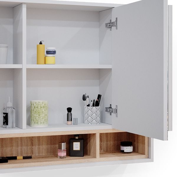 Badspiegelschrank Beatrice Weiß 80 x 72 cm Vicco Bild 6