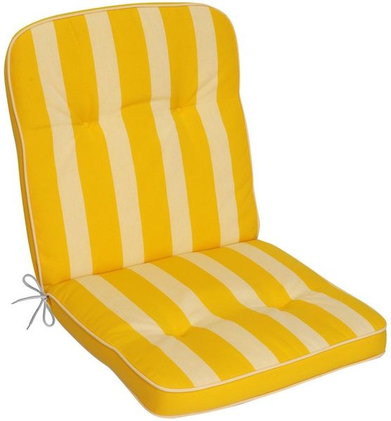 Herlag Polsterauflage Tilly, (1 St), Niedriglehner 100x50x6cm Blockstreifen Gelb-Gestreift 1 Stück