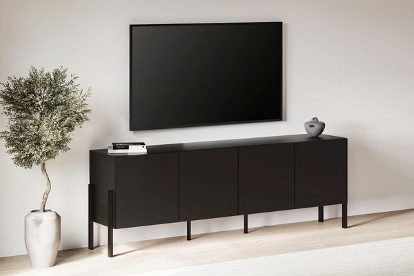 OTTO home Kommode Jukon,Breite 200 cm, moderne grifflose Kommode,4 Türen, Sideboard, Anrichte viel Stauraum, push-to-open-Funktion