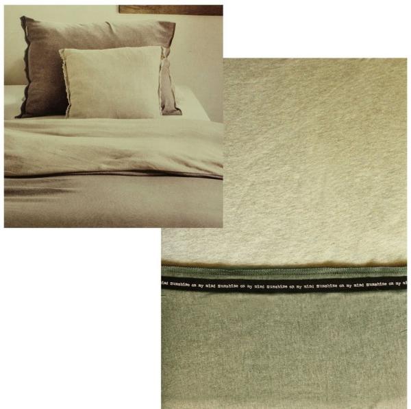 KH-Haushaltshandel Bettwäsche Winter Wende Bettwäsche 135 x 200 + 80x80 cm, cremebeige, Flanell, taupe, uni/einfarbig 100% Baumwolle