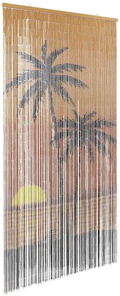 vidaXL Insekten-Türvorhang Palmendruck 90x220 cm Bambus 4017444