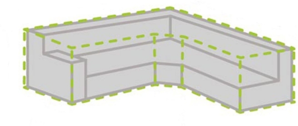 Wetterfeste Schutzhülle Abdeckung Trapez für Garten Lounge Set, 275x275x100cm