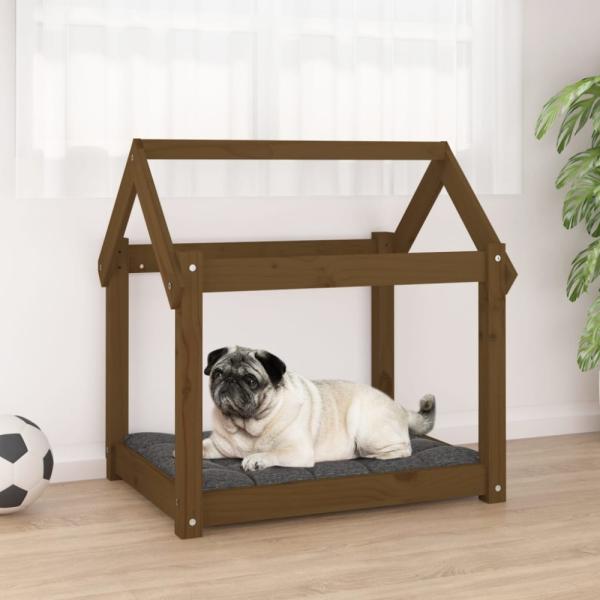 vidaXL Hundebett 71x55x70 cm Massivholz Kiefer, Honigbraun