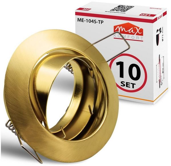 Maxkomfort Einbauleuchte 6/10/20er-Set, rund & schwenkbar, Deckenspots, GU10-Fassung, für LED und Halogen geeignet, ohne Leuchtmittel, Einbauspot, GU10-Fassung, 7 Farbvarianten, Einbautiefe 20mm