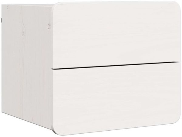 vidaXL Nachttisch Weiß 39 x 34 x 33 cm Massivholz Kiefer 873507
