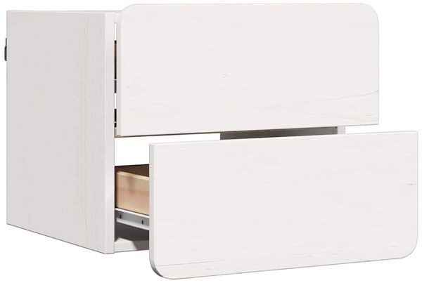 vidaXL Nachttisch Weiß 39 x 34 x 33 cm Massivholz Kiefer 873507 Bild 5