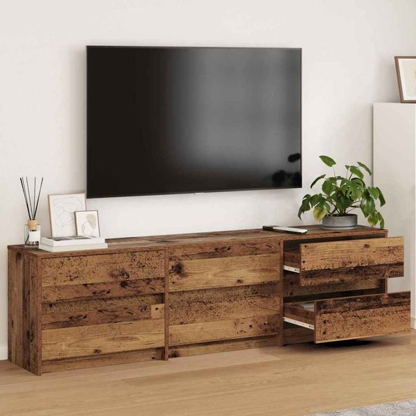vidaXL TV-Einheiten 2 pcs Altholz 180 x 34 x 50 cm Holzwerkstoff 3385628