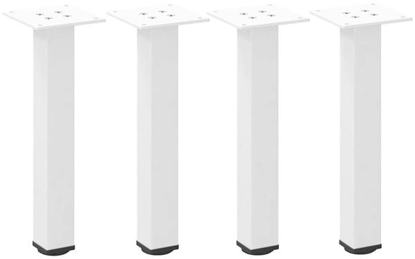 vidaXL Couchtischbeine 4 Stk. Weiß 30-32 cm Stahl 4012449