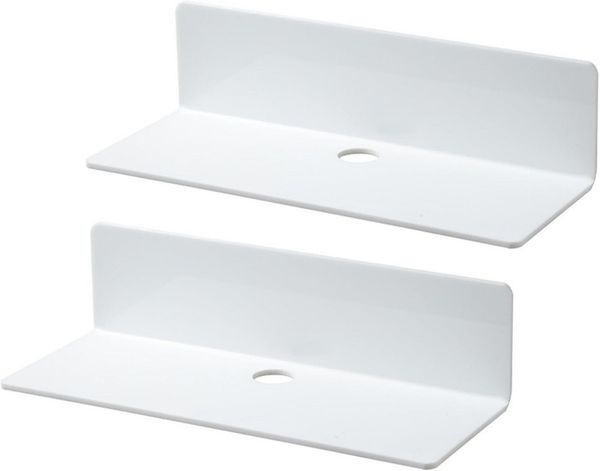 Diwzbyn Wandregal 2er Set Wandregal Ohne Bohren Schweberegal, aus Acryl, 2-tlg, Badezimmer Regal Zum Kleben Bücherregal Bad Regal Selbstklebend