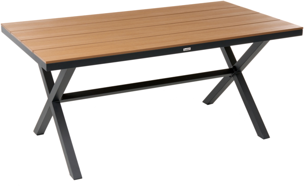 Gartentisch TIANO 160 cm 90 cm Metall Schwarz
