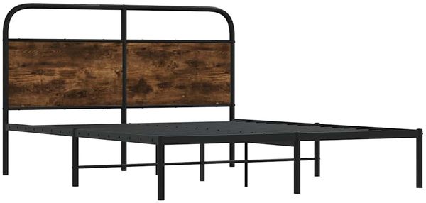 vidaXL Bettgestell ohne Matratze 120x200 cm Räuchereiche Holzwerkstoff 4100207 Bild 3