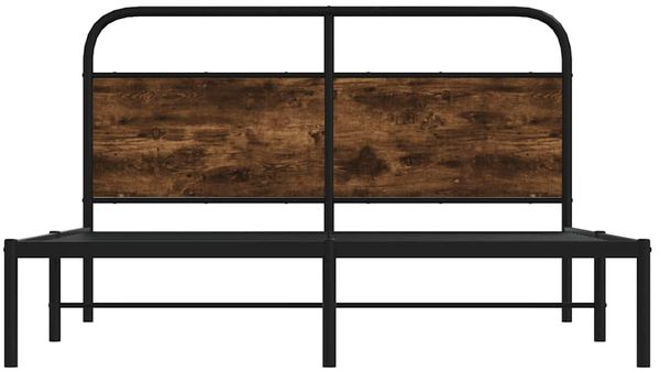 vidaXL Bettgestell ohne Matratze 120x200 cm Räuchereiche Holzwerkstoff 4100207 Bild 5